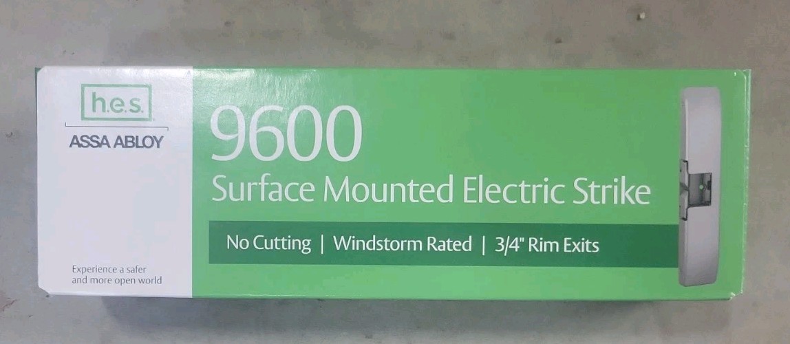 HES 9600 BSP Surface Mounted Electric Strike BSP BLACK New 12/24V ASSA Abloy
