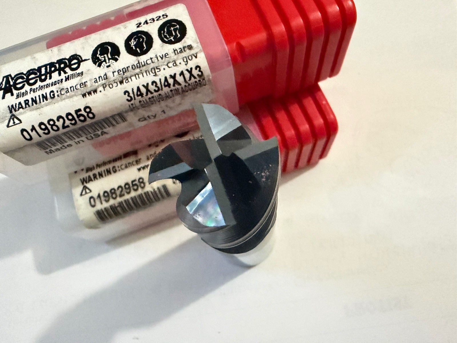 End Mills 3 Ea. 3/4”(.750)Día. x 1” LOC x 3 OAL x 4 Flute Solid Carbide New!!!!