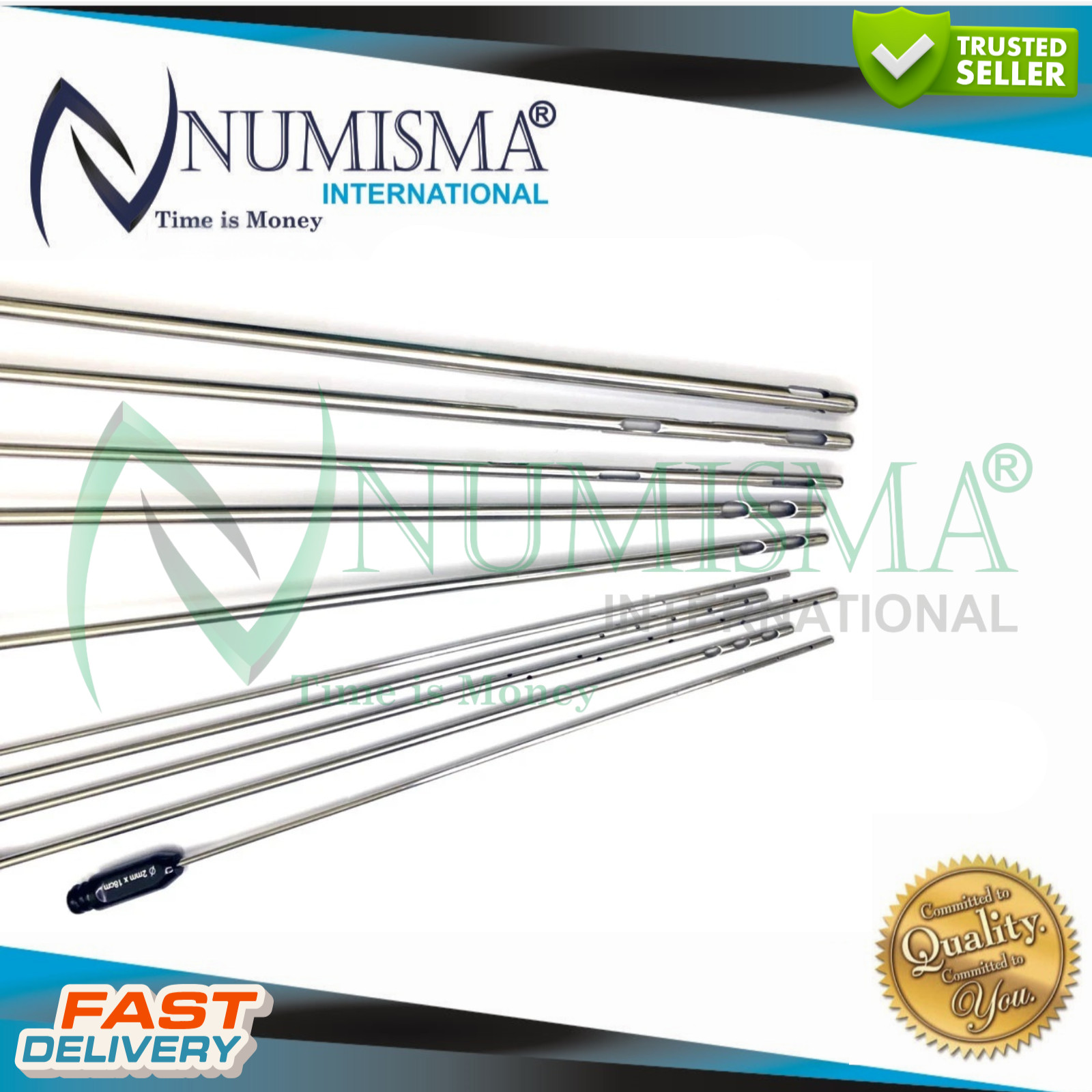 Liposuction Cannulas Fat Grafting Power Handle and Luer Lock 28 Pcs Kit A+