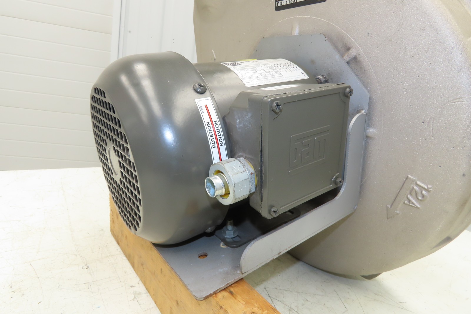 Cincinnati Fan PB-12A Centrifugal Pressure Blower 800cfm 2″SP 230/460v 3Ph 1Hp