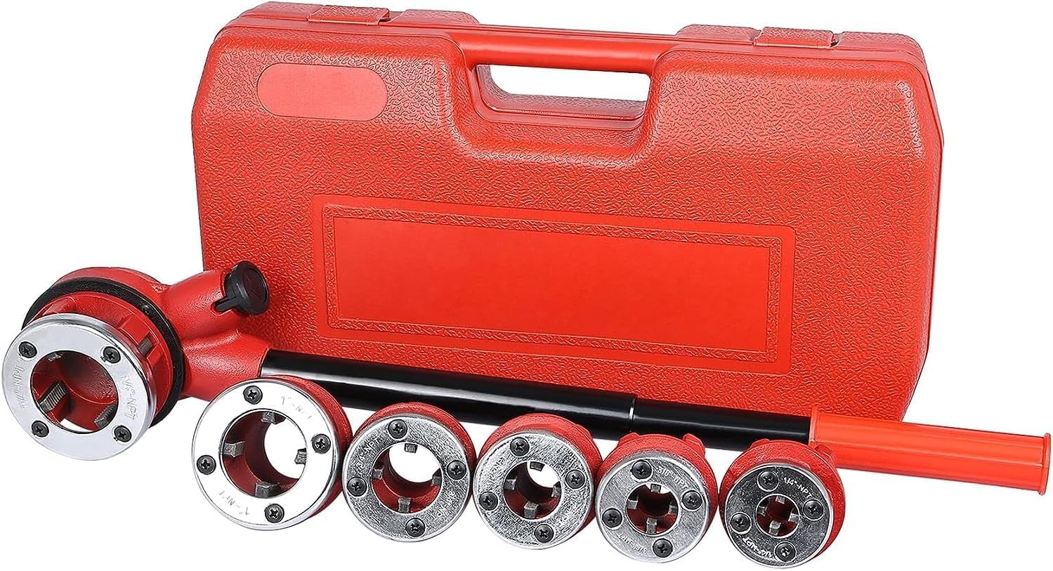 Ratchet Pipe Threader Kit, Manual Ratcheting Pipe Threading Tool with Handle Rat
