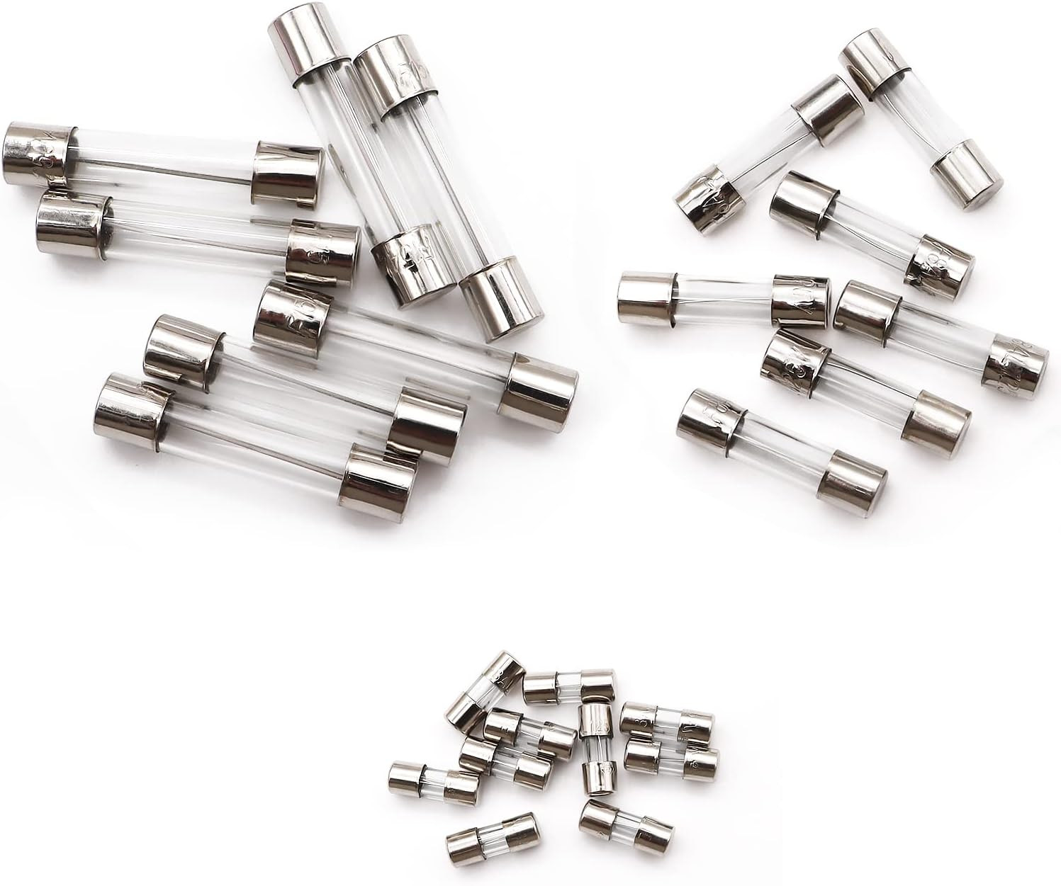275Pcs Glass Fuse Assortment Fast Blow 24 Values 5x20mm 6x30mm 125V 250V Fuses