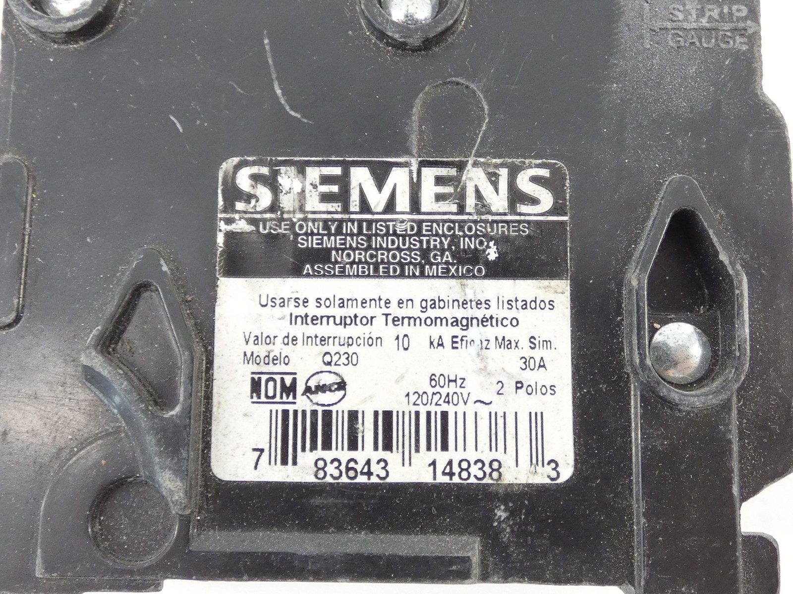 Siemens Q230 Circuit Breaker 2P 30A 120/240V 60Hz
