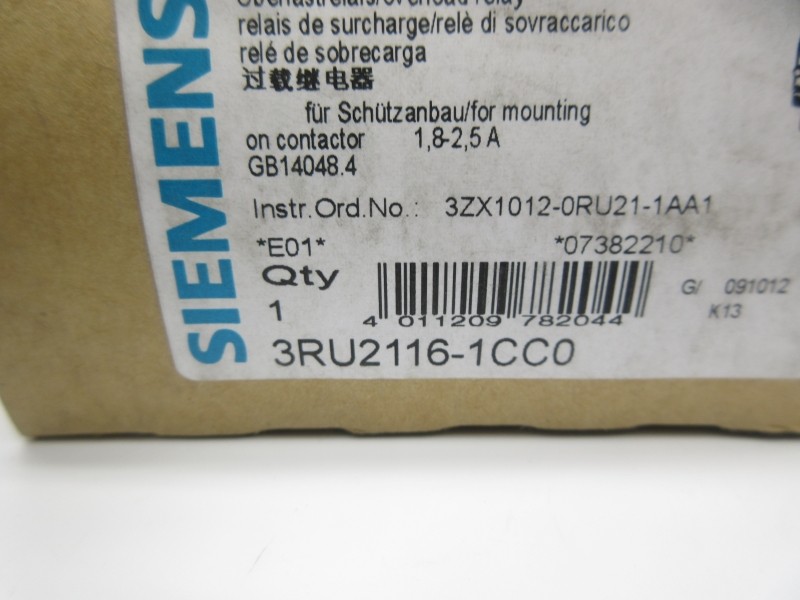 SIEMENS 3RU2126-1JC0 7.0-10.0A NSMP