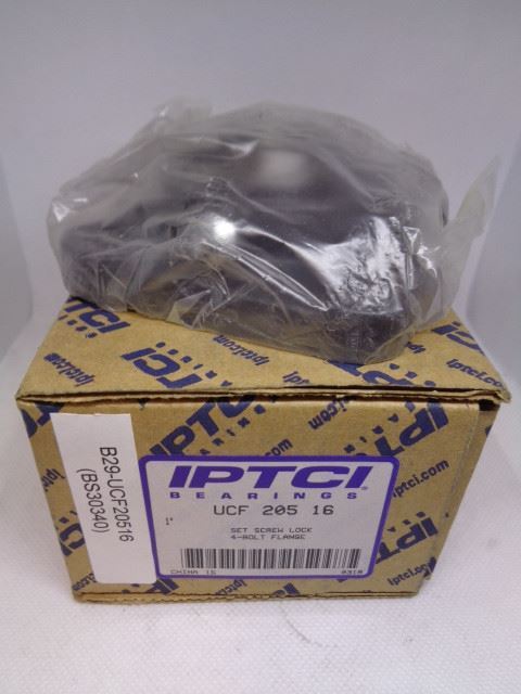 IPTCI Bearings UCF 205 16 Set Screw Lock 4-Bolt Flange – NEW