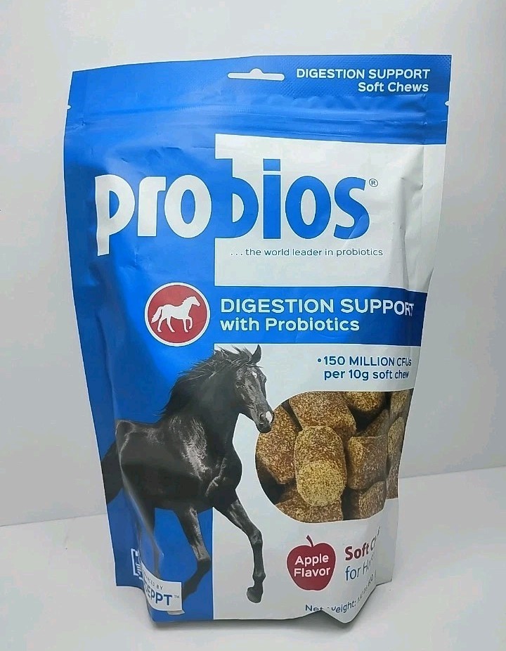 New! Probios Horse Soft Chews Apple, 1.32 lb for Digestion Support EXP. 10/2027