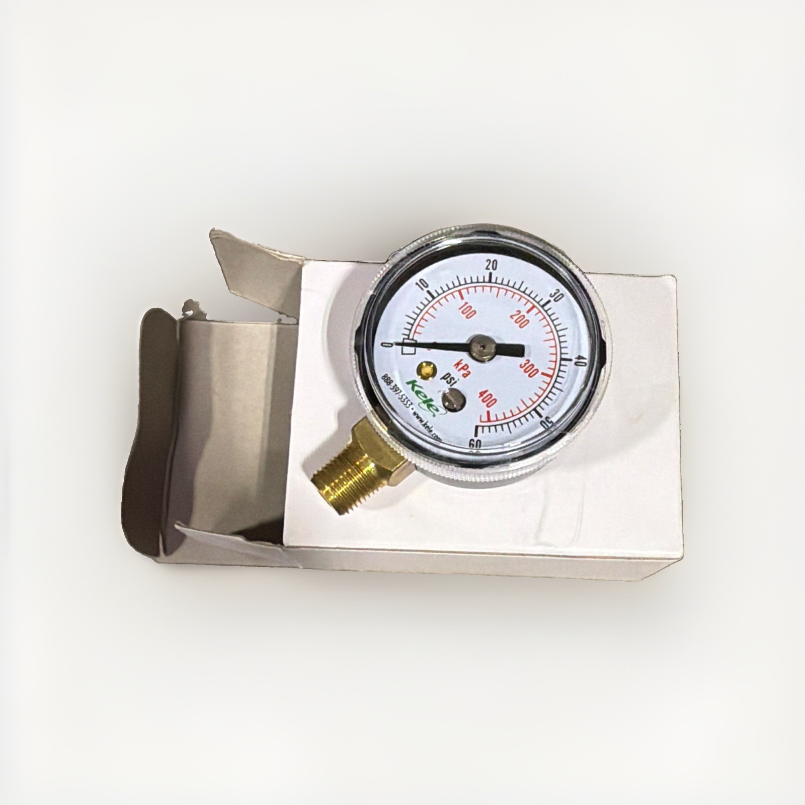 Keystone 1.5in Air Pressure Gauge 0-60 PSI 1/8in PG-15-0-60-8L #57/5