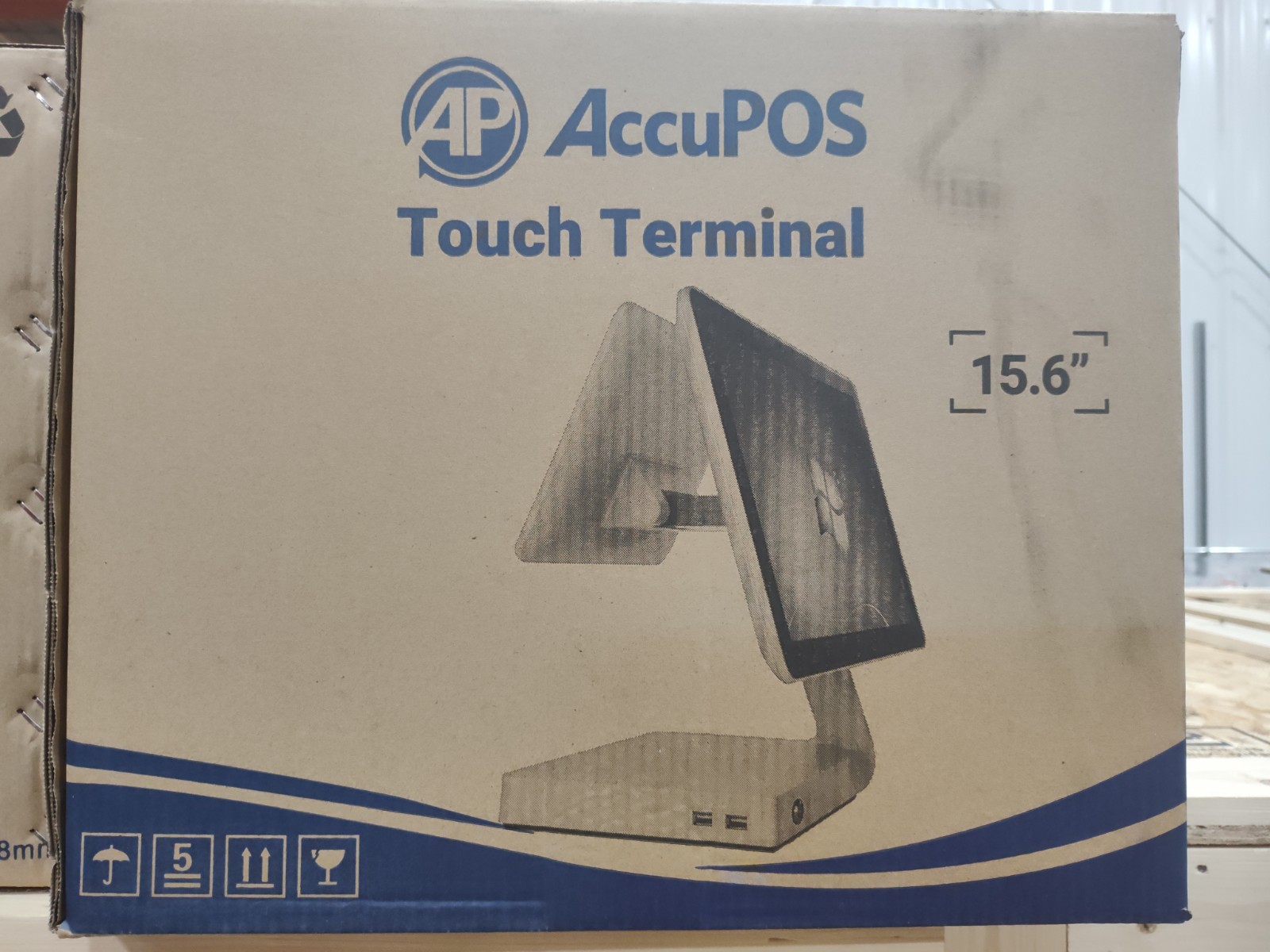 AccuPOS Touch Terminal Dual Screen POS System POS166A with Cash Drawer & Printer