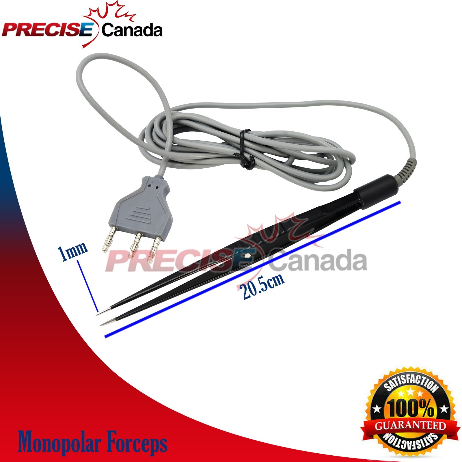 Potts Smith, Monopolar Non-Stick Bipolar Forceps w/Cable Electrosurgical EL-085