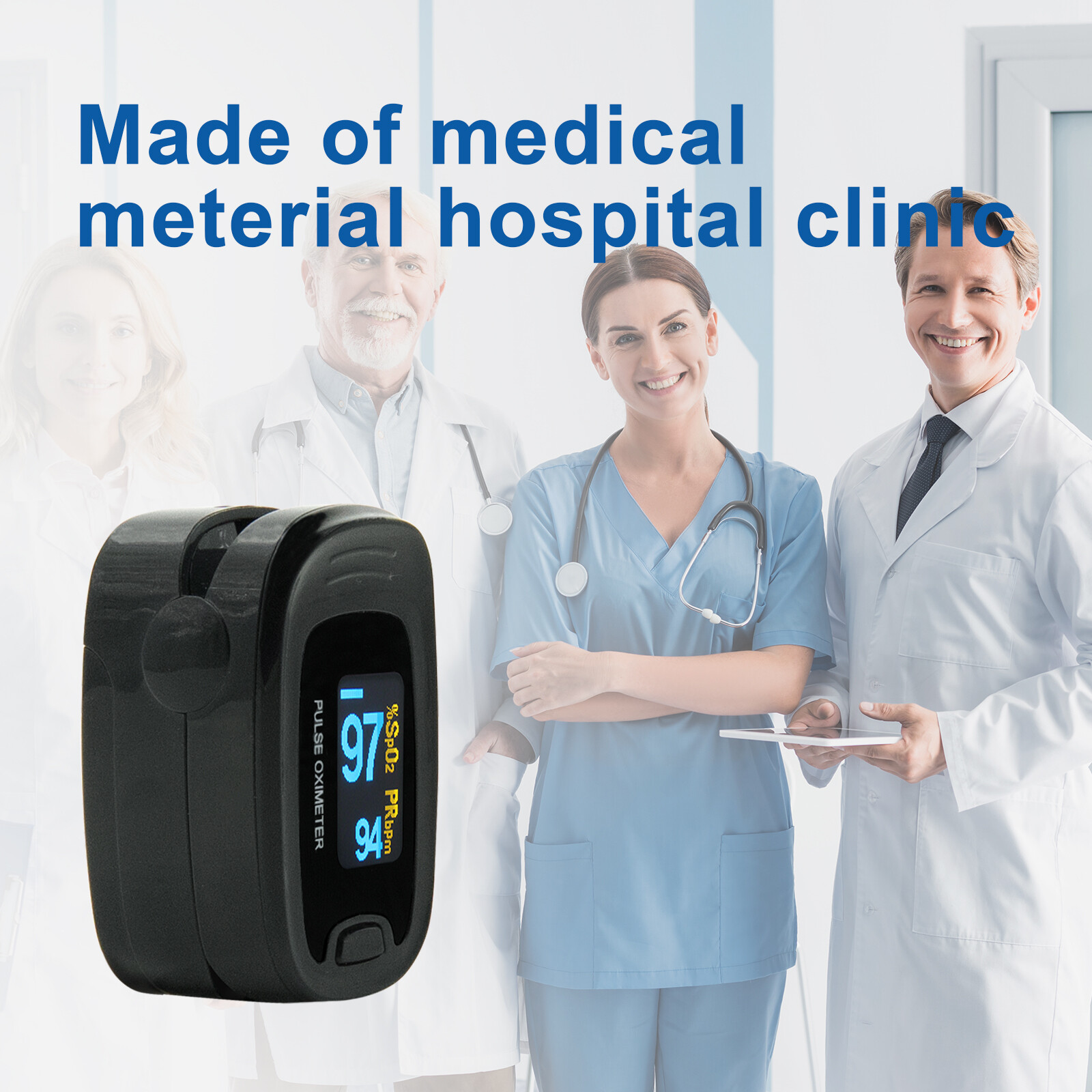 CONTEC Fingertip Pulse Oximeter,Blood Oxygen Spo2,Free Case,Lanyard,SPO2,PR USA