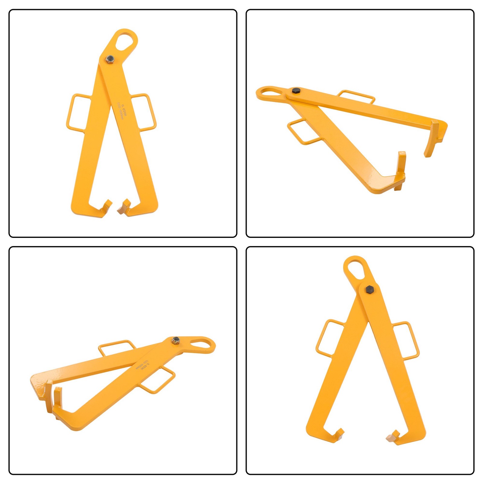 Vertical Drum Clamp 55 gallons 0.6t 550-600mm diameter Steel Yellow