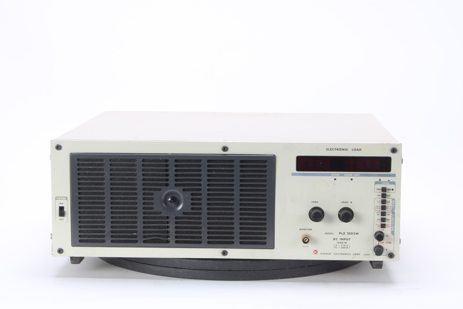 Kikusui PLZ 1002W Electronic Load, 1000 Watts, 3-110 V DC, 0-200 Amps – AS IS