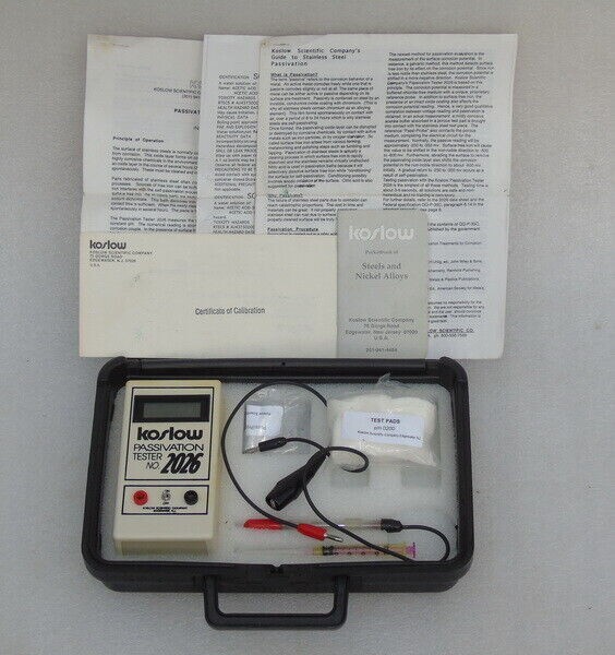 KOSLOW SCIENTIFIC NJ. 2026 PASSIVATION PASSI TESTER