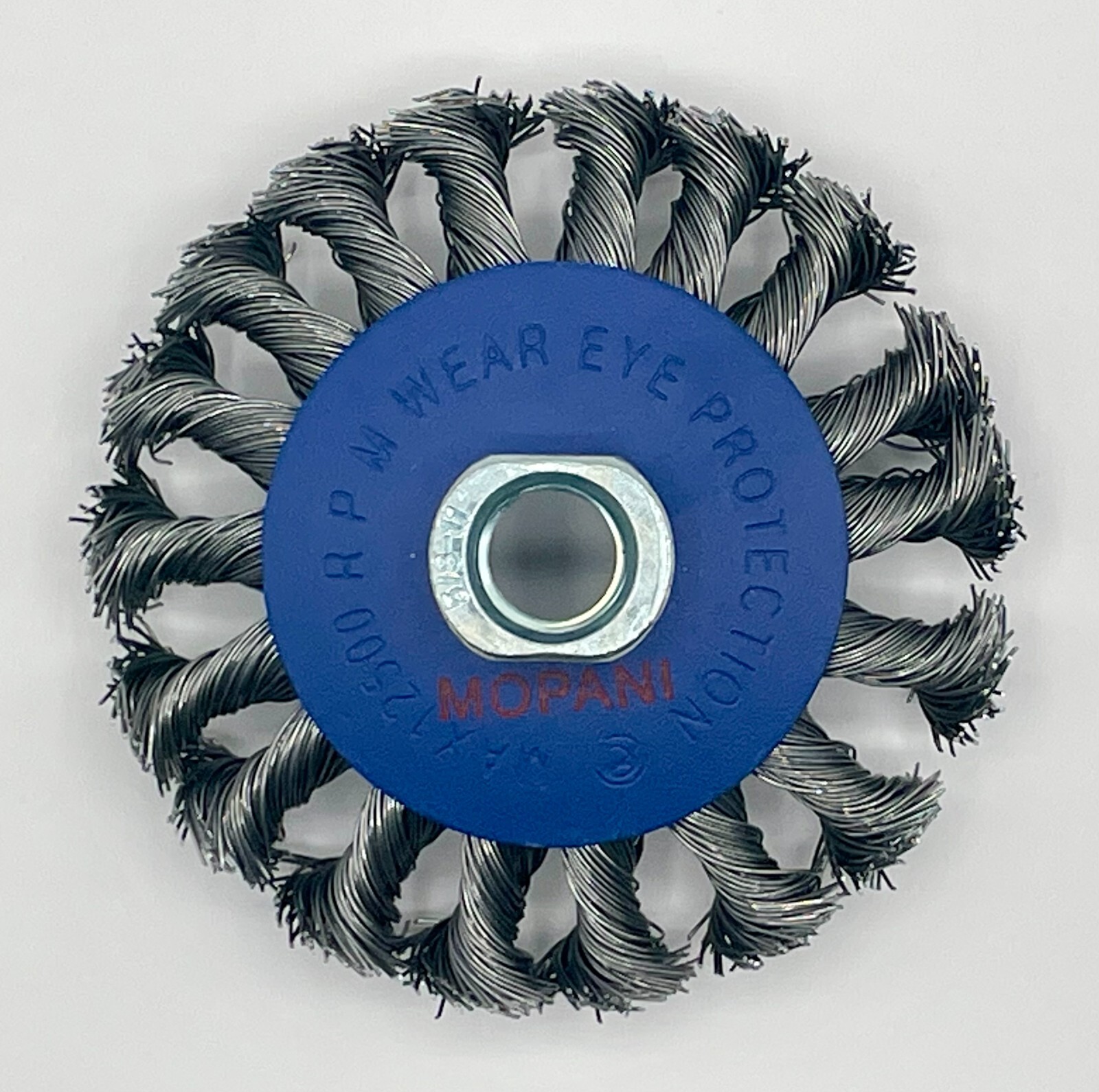12-Pcs Wheel Wire Brush 4-Inch (4″ Twisted/Knotted) 5/8″-11 UNC Angle Grinder