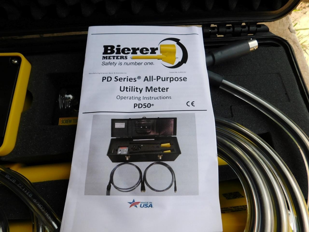 BIERER PD50 ALL PURPOSE UTILITY METER 0-50KV HIGH VOLTAGE DIGITAL PHASING METER
