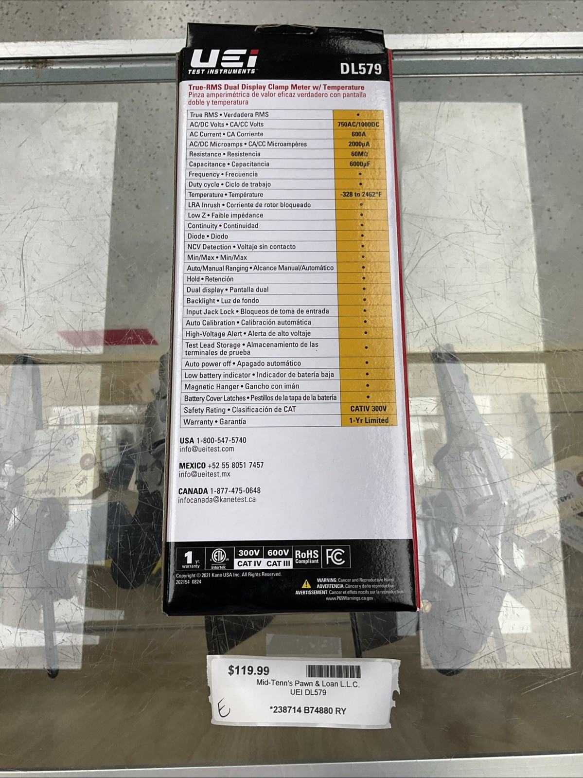 UEI DL579 Dual Display True RMS Clamp Meter W/ Leads! 238714