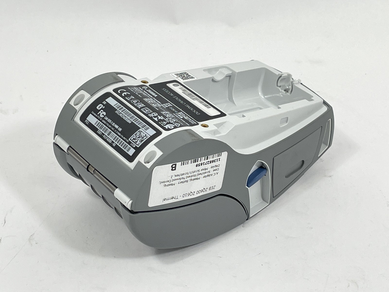 Zebra ZQ610 Direct Thermal Label Printer ZQ61-HUFA000-00 w/ AC – No Battery