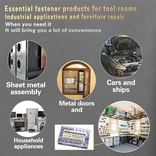 Rivet Nut Tool Kit 430 Pcs M3 M4 M5 M6 M8 Metric Thread Hand Tool for Automotive