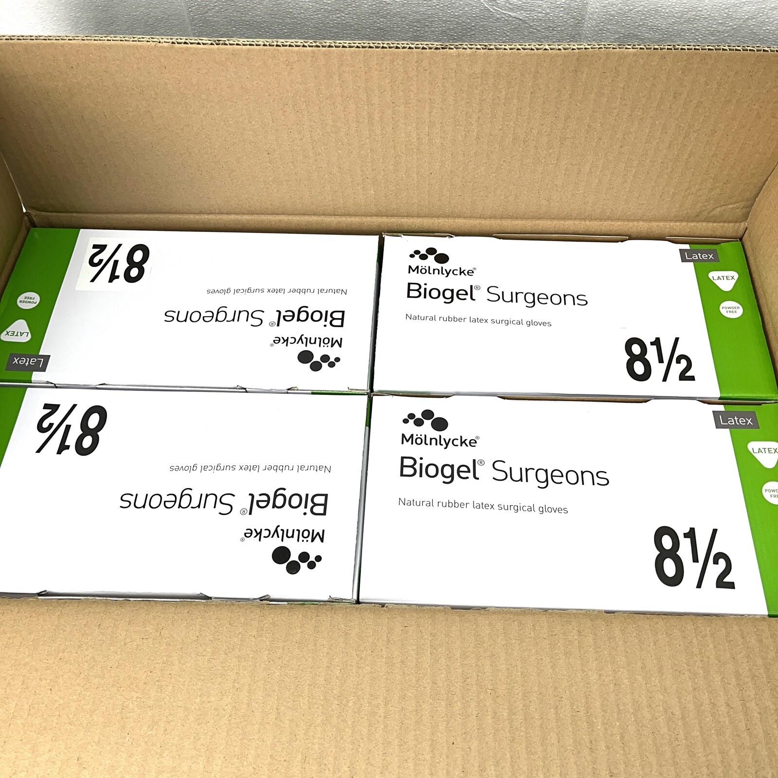 Molnlycke Biogel Surgeons Gloves Size 8 1/2 CASE/200 **See Date** REF 30485