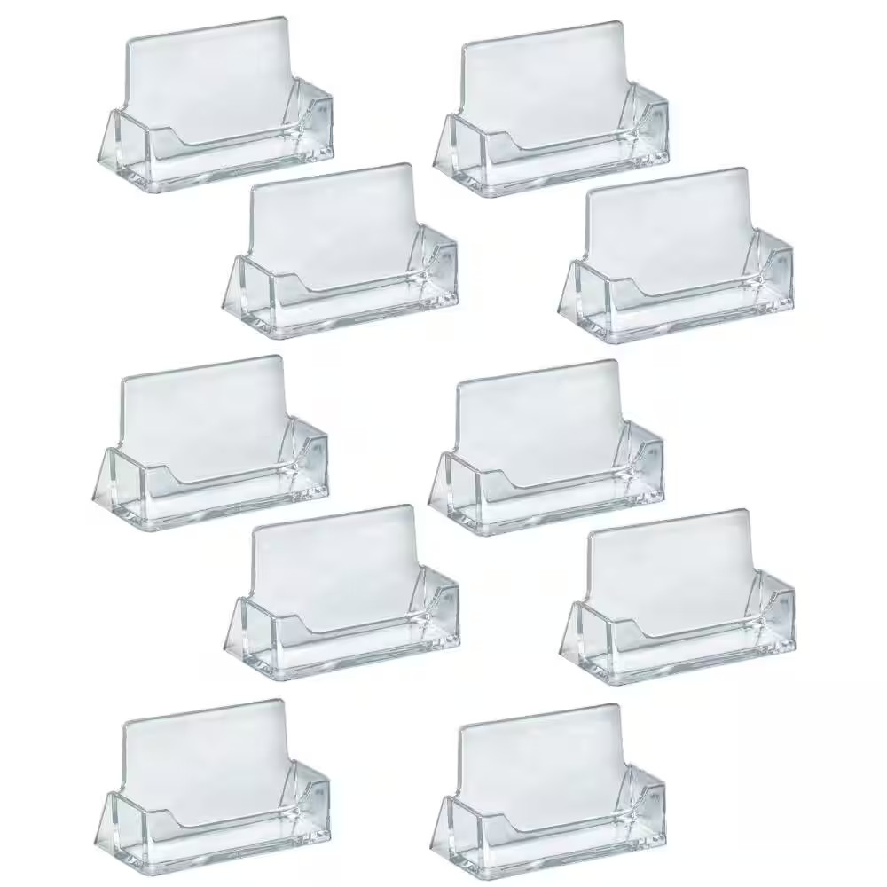 Horizontal Business Card Holder Clear (10-Pack)