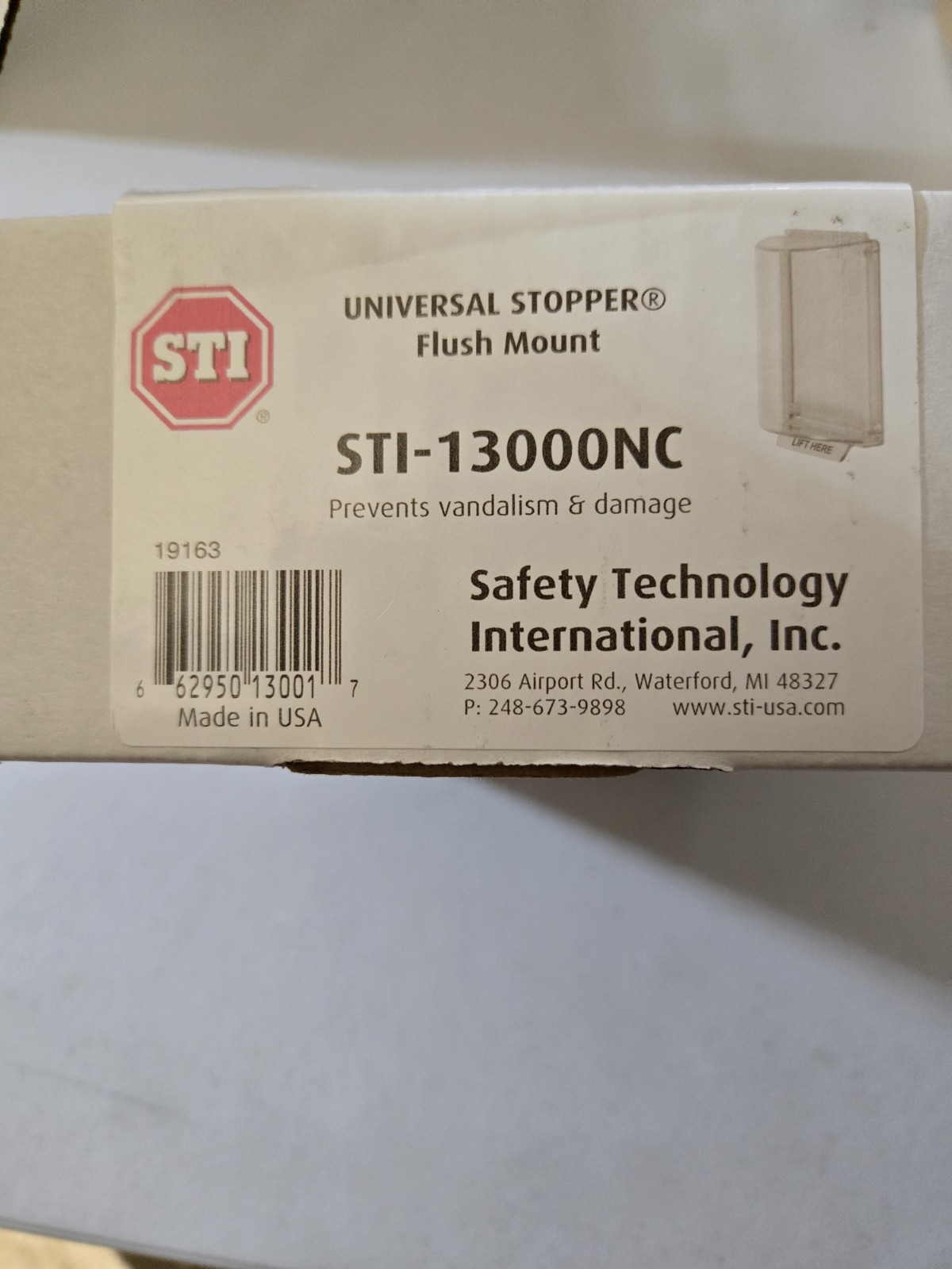 STI Universal Stopper Flush Mount Prevents Damage and Vandalism STI-13000NC