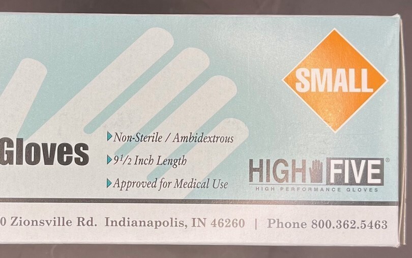 Medical Examination Gloves SMALL Flex-Vinyl Latex-Free Powder-Free BOSMA 100 Ct