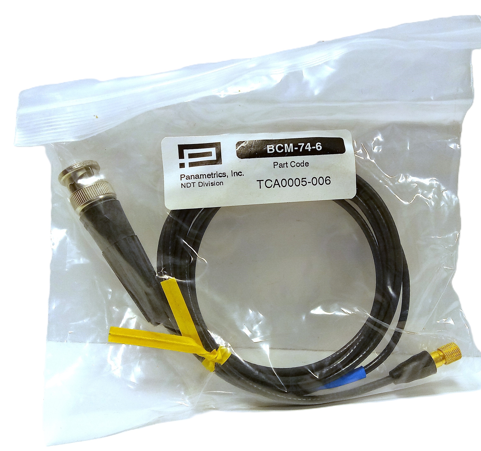 Panametrics BCM-74-6 TCA0005-006 6 ft Cable for BNC to Microdot