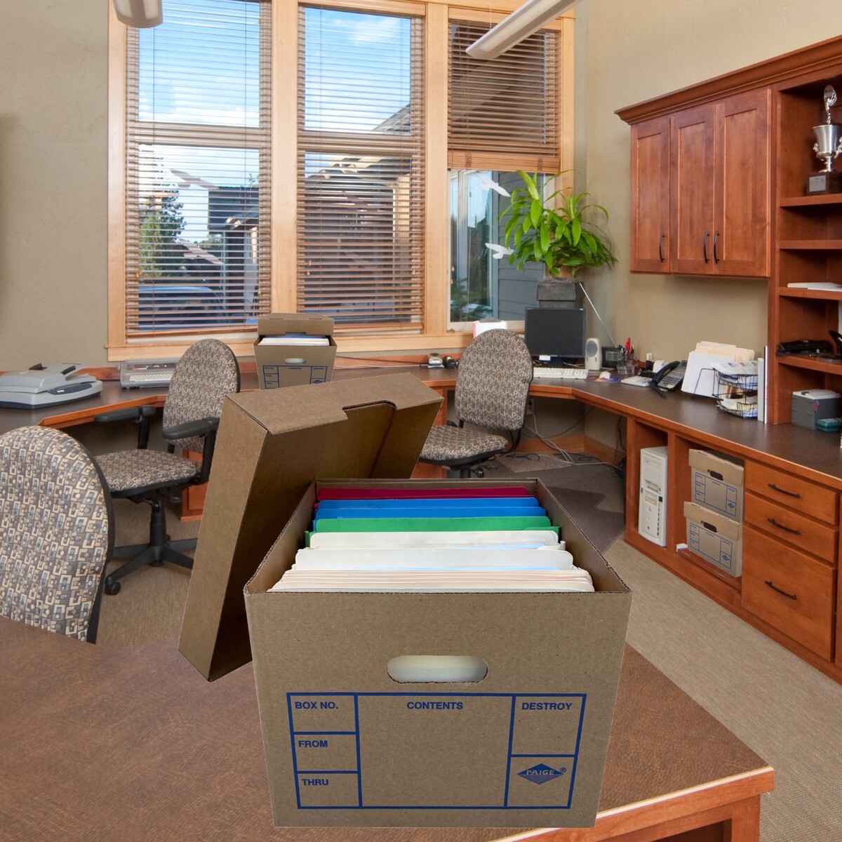 UBMOVE File Moving Boxes 200# Strength, Small, 15″ x 12″ x 10″ , 4 Pack