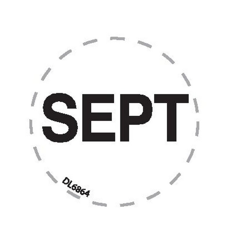 1″ Diameter «Sept» Months of the year labels (500 per Roll)