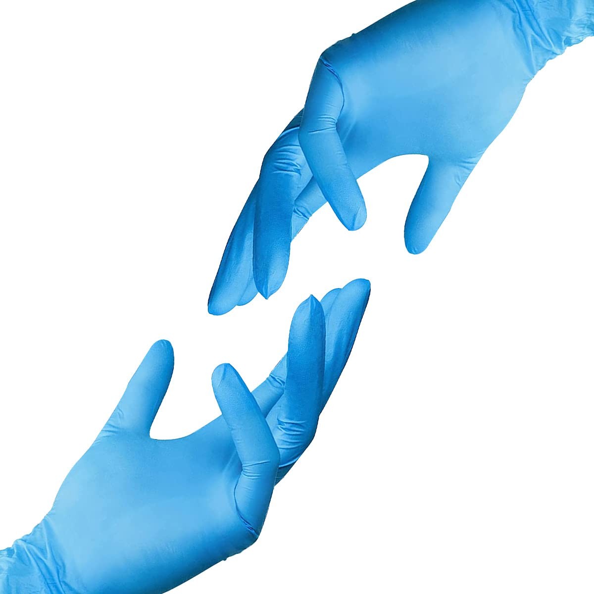 Basic Medical Synmax Vinyl Exam Gloves – Latex-Free & Powder-Free – Medium, B…