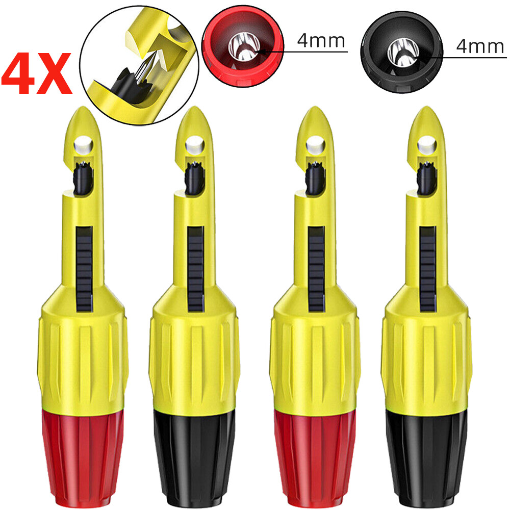 4PCS Automotive Repair Wire Piercing Puncture Probe Test Clip with 4mm Jack New