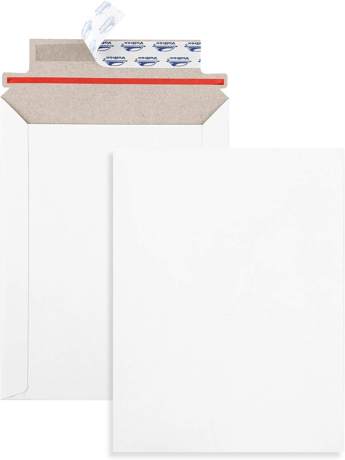 6×8 Self Seal Photo Document Mailers 25 Pack Stay Flat White Cardboard Envelo…