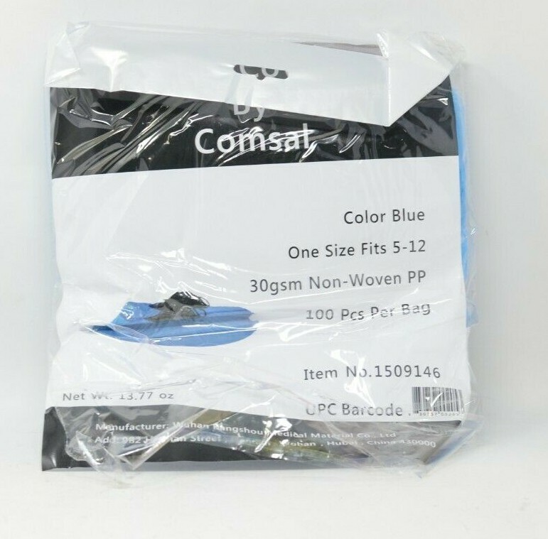 Comsal Non-Woven Non Slip Disposal Shoe Covers, 70 Covers, 300 GSM