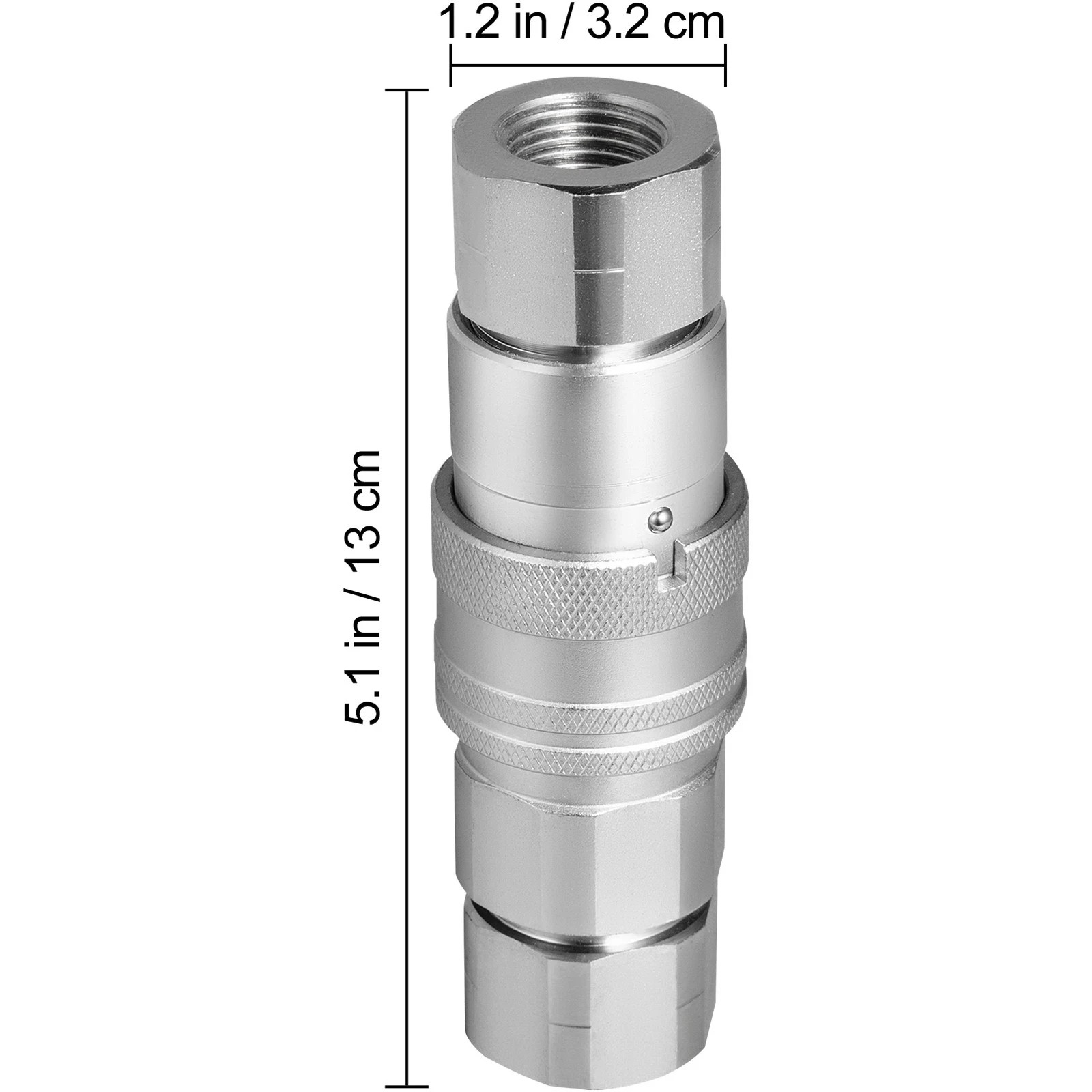 2 Sets Hydraulic Quick Connect Couplers 1/2″ NPT Flat Face For Skid Steer Bobcat
