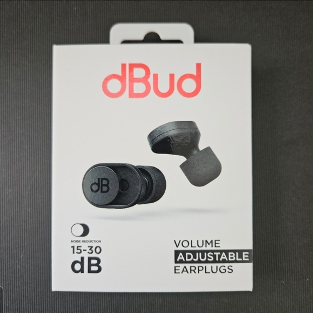 New dBud Volume Adjustable Earplugs Noise Reduction 15-30 dB Hearing Protection