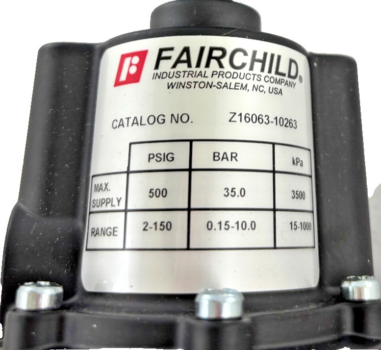 FAIRCHILD Z16063-10263 500PSIG 35.0 BAR 3500KPA REGULATOR, DBL, DIAPHRAGM