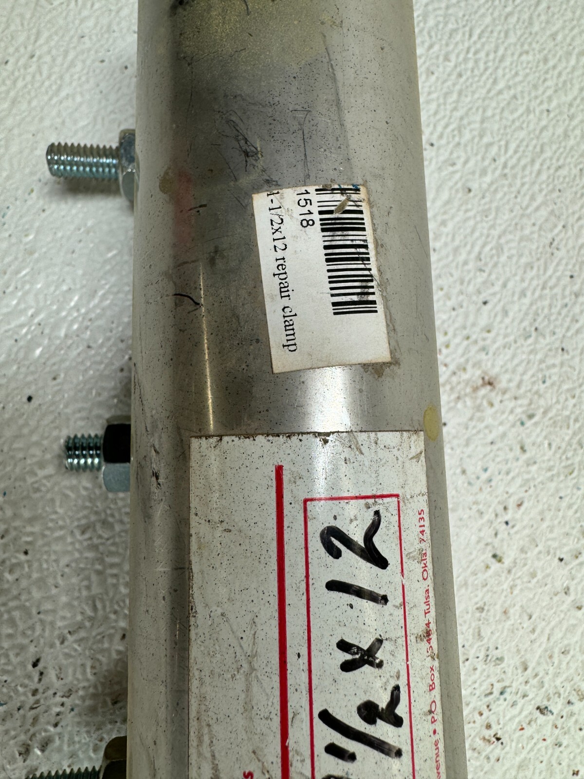 Pipe Repair Clamp 1-1/2″ (1.90 OD) x 12″ Long, Partial Coverage, Stainless Band