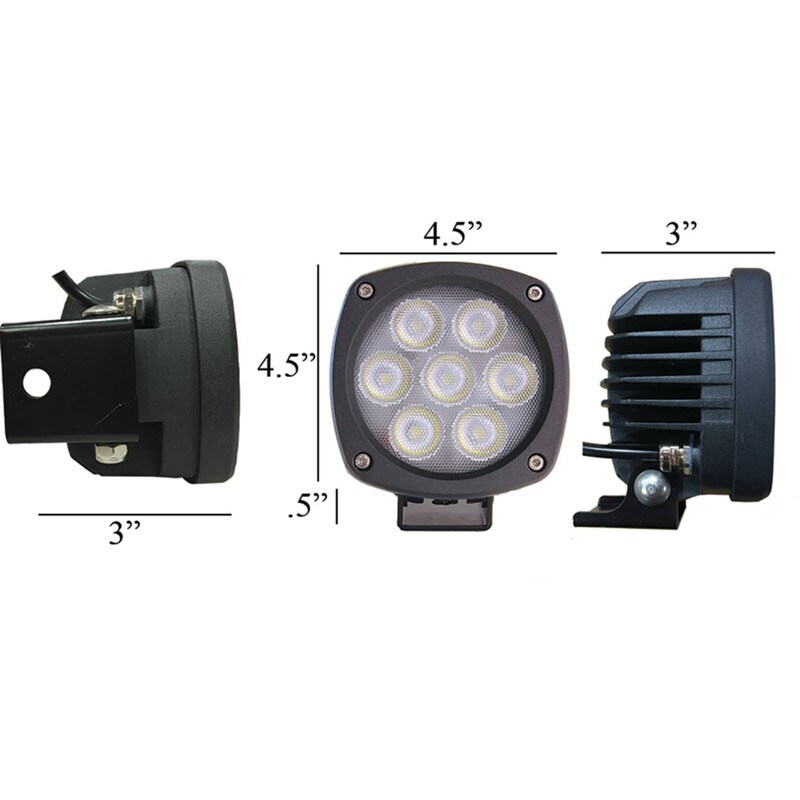 LED Flood Light 60? 6900 Lumens 50W 9-32V Stainless Steel Mounting Bracket