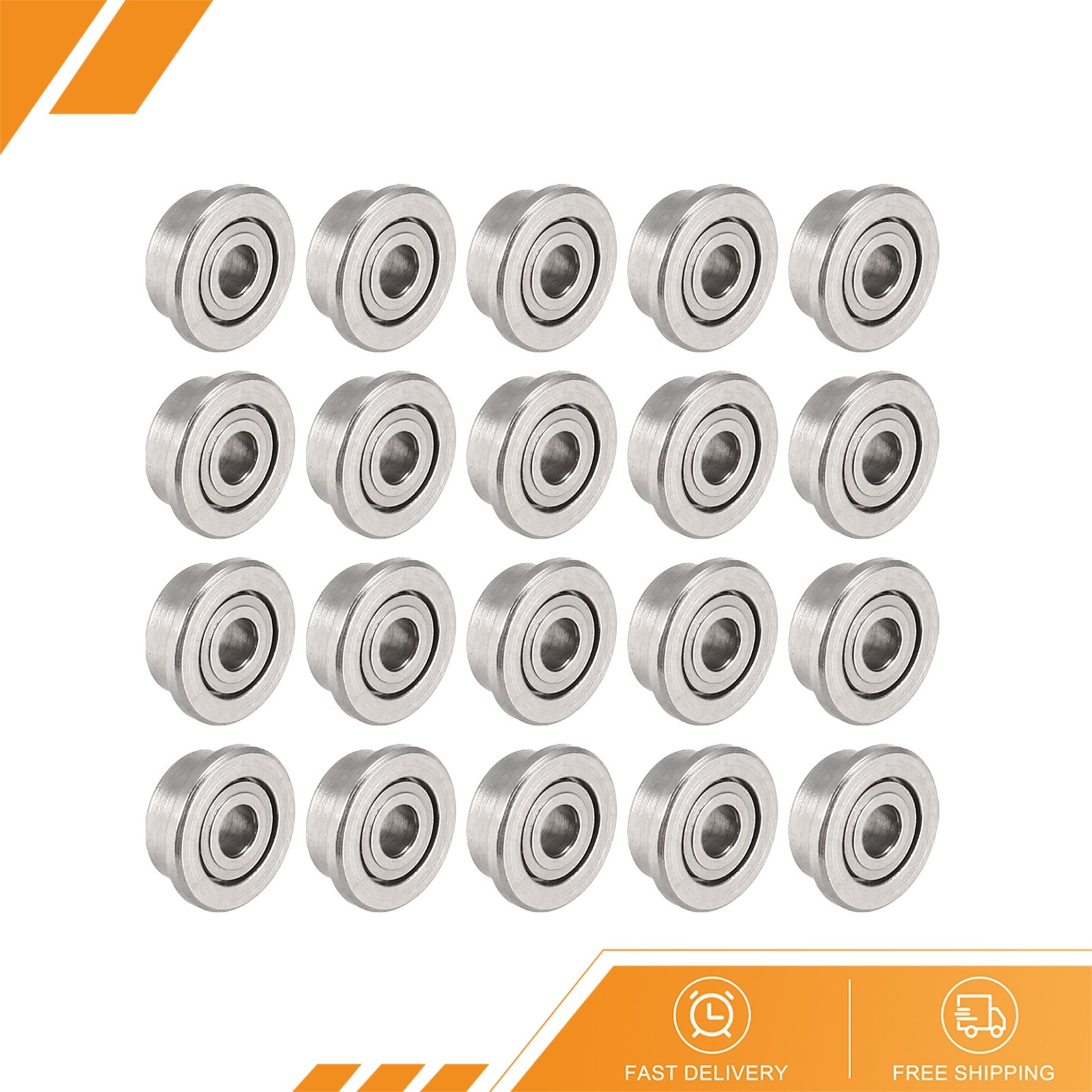 20pcs – F681XZZ Flange Ball Bearing Double Metal Shielded (GCr15) Chrome Steel