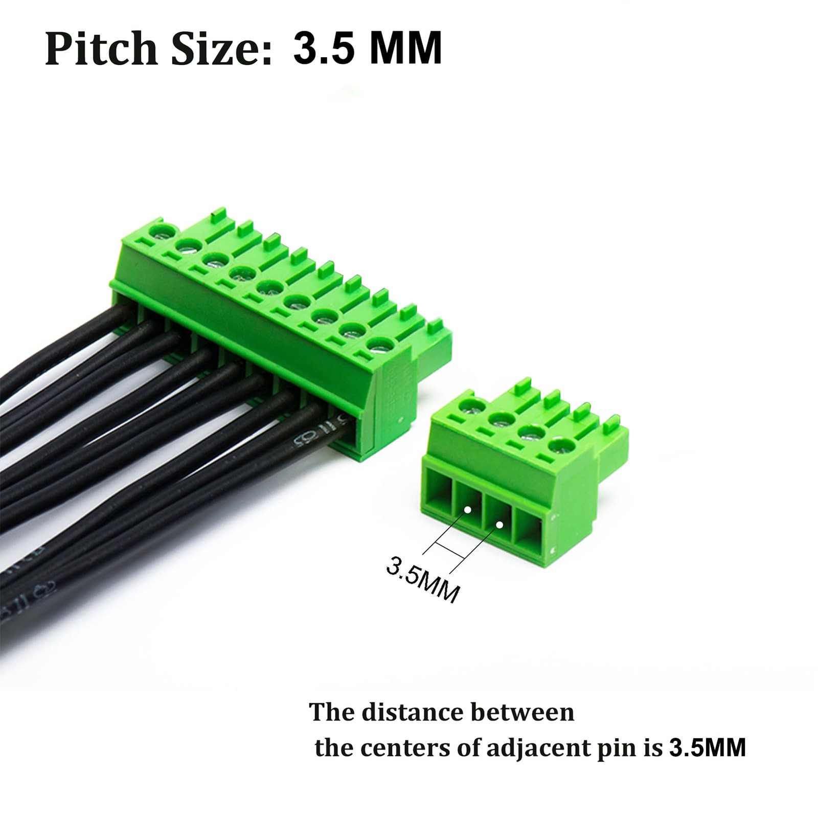 XUGERIP 20 PCS 3 Pin 3.5mm Pitch PCB Screw Terminal Block Connector, Male Plu…