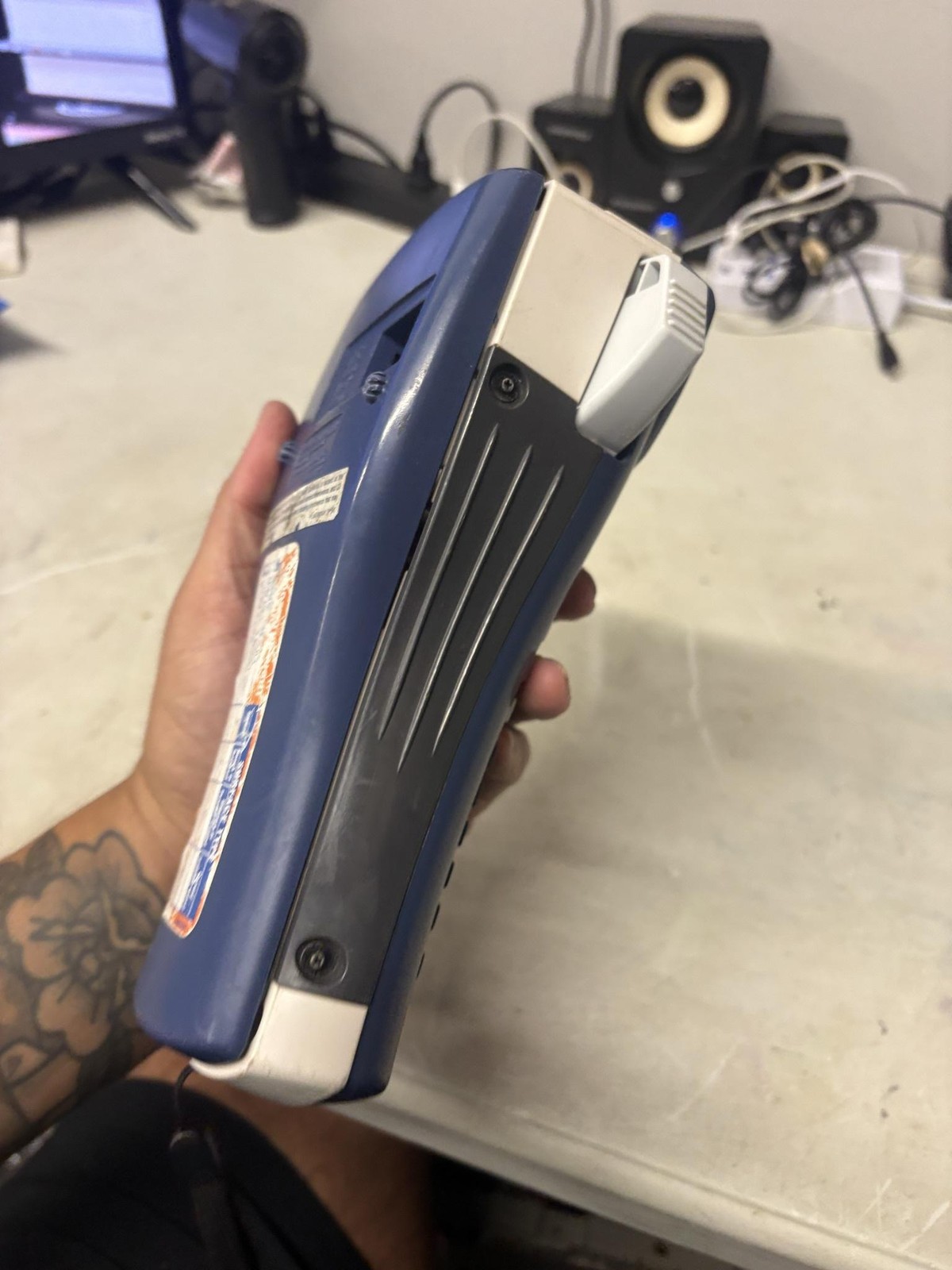 Brother P-Touch PT-1400 Handheld Label Maker Printer Blue Gray TX Tapes