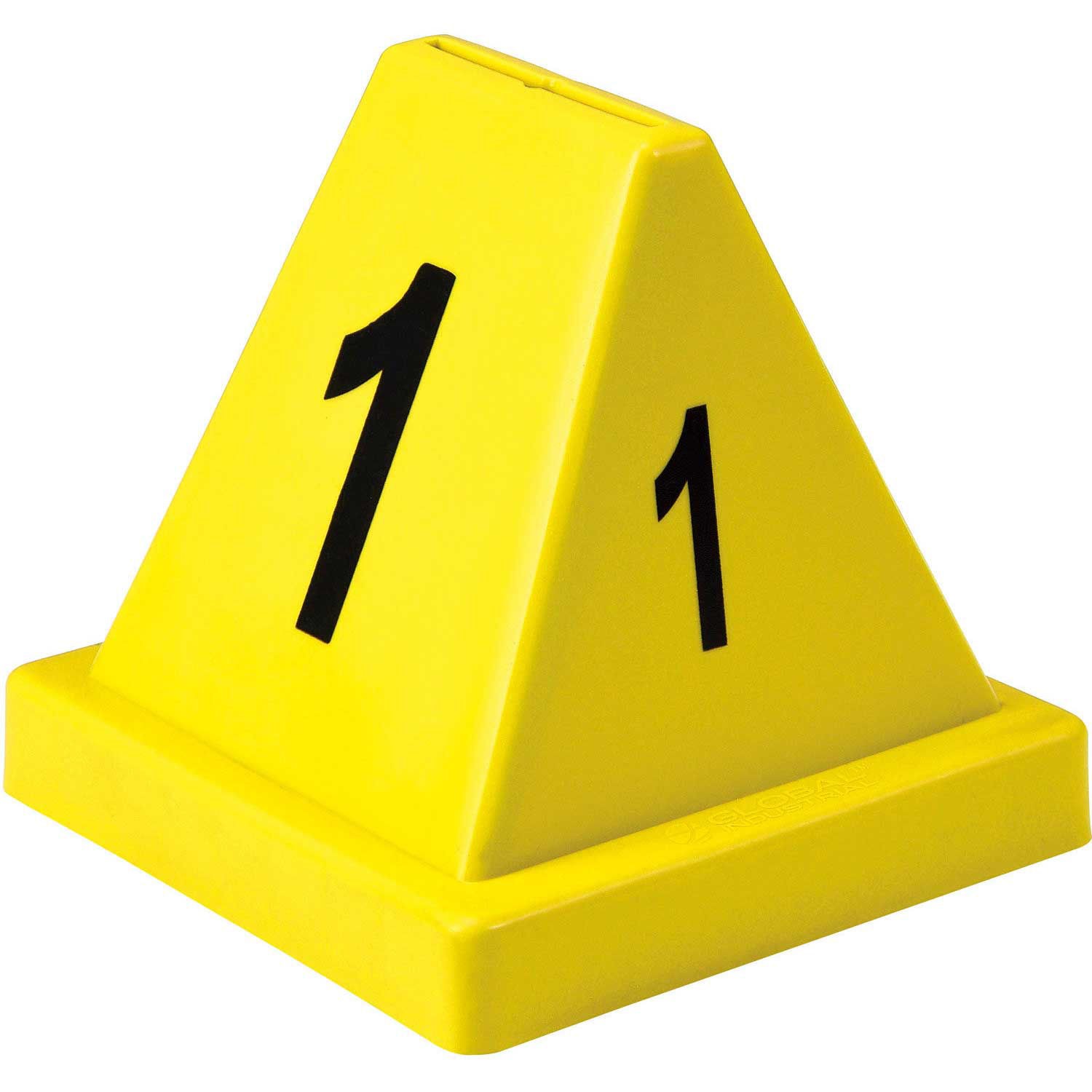 Numbered Cones 1-20 4-1/2″L x 4-1/2″W x 4-3/8″H Yellow