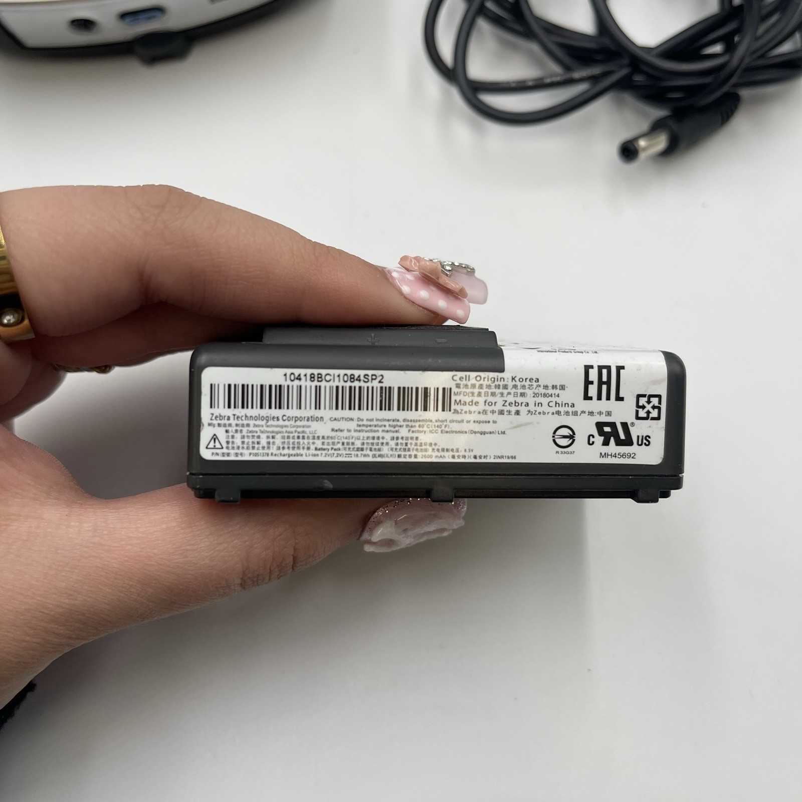 Zebra QLN320 Barcode Printer, WiFi, Bluetooth, Charger, And Battery