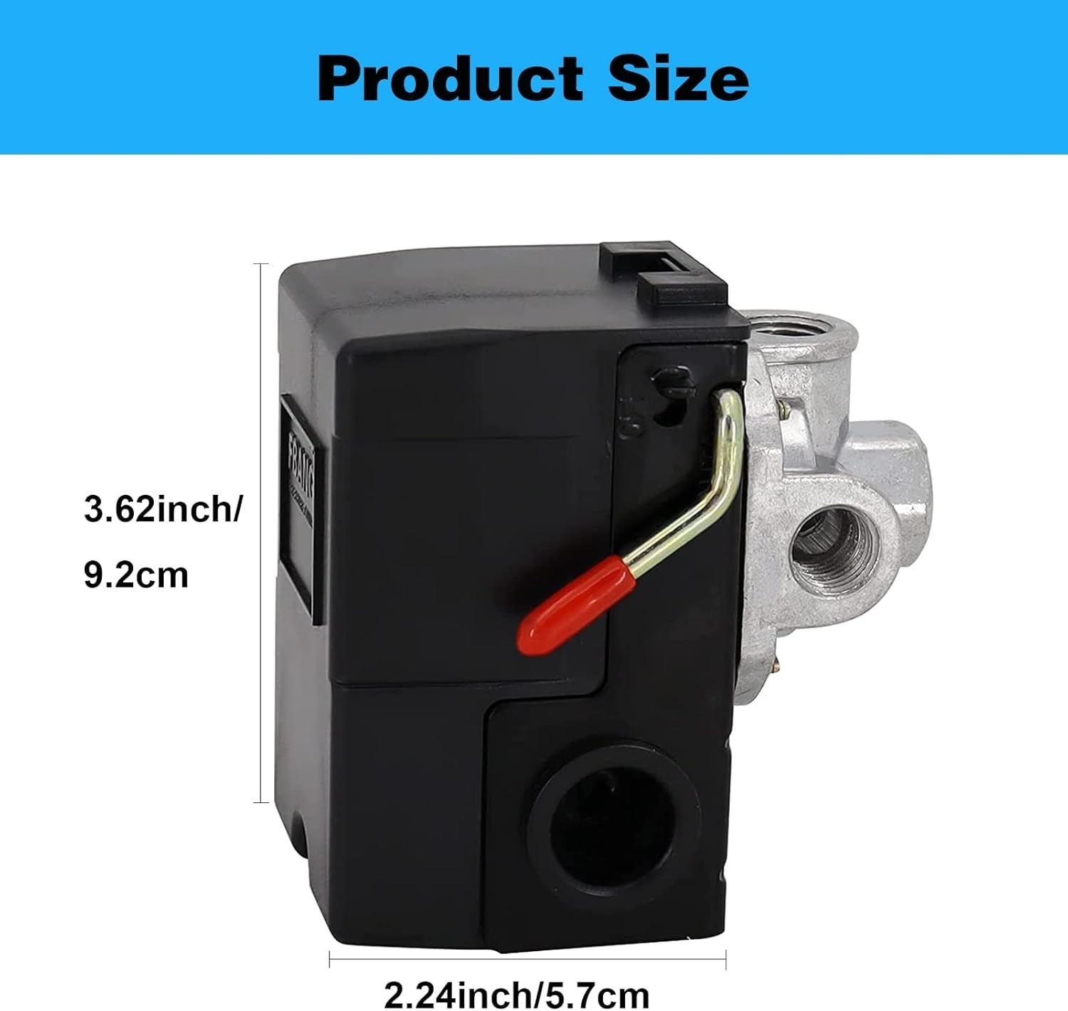 Heavy Duty Pressure Switch for Air Compressor 135-175 Psi Four 4 Port 26 Amp