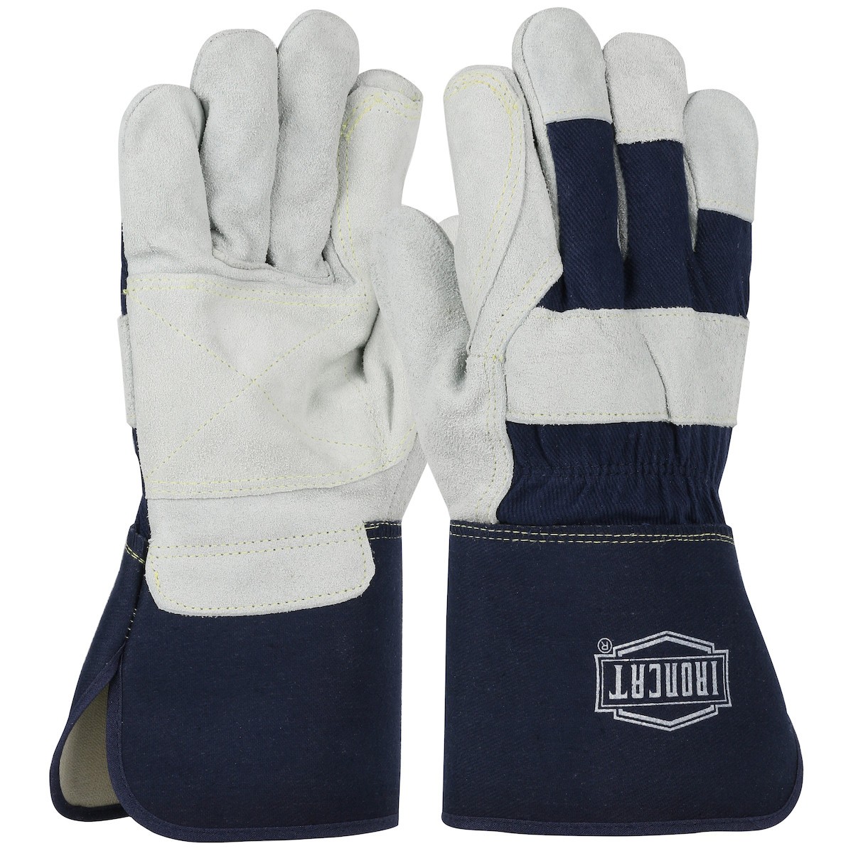 PIP Ironcat Heavy Premium Split Cowhide Leather Double Palm Glove, XL, 12-Pairs
