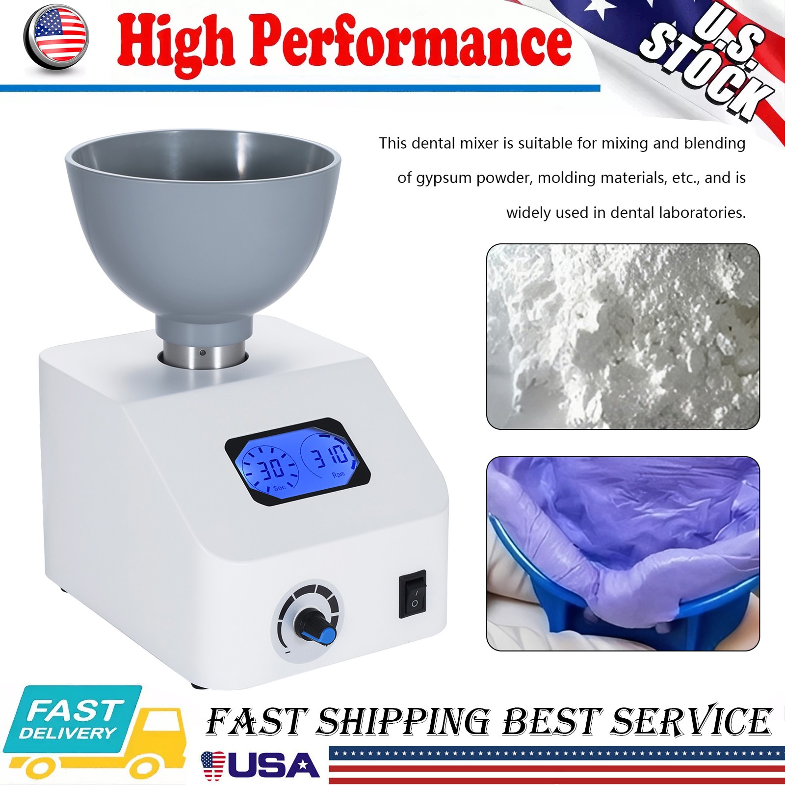 High-End Dental Printing Die Mixer Machine Alginate Dentistry Tools