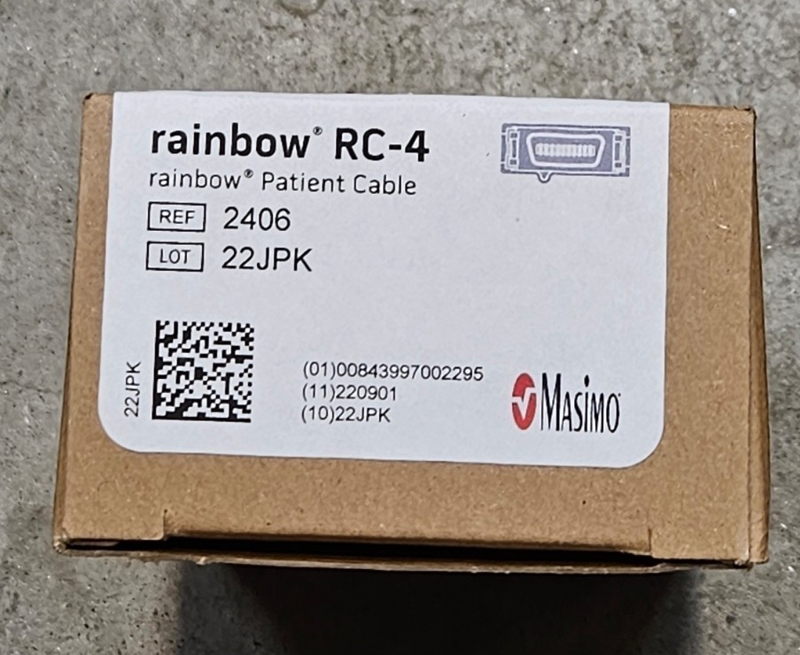 Masimo 2406 rainbow RC-4 M-LNCS 20-pin Patient Cable MPN 2406