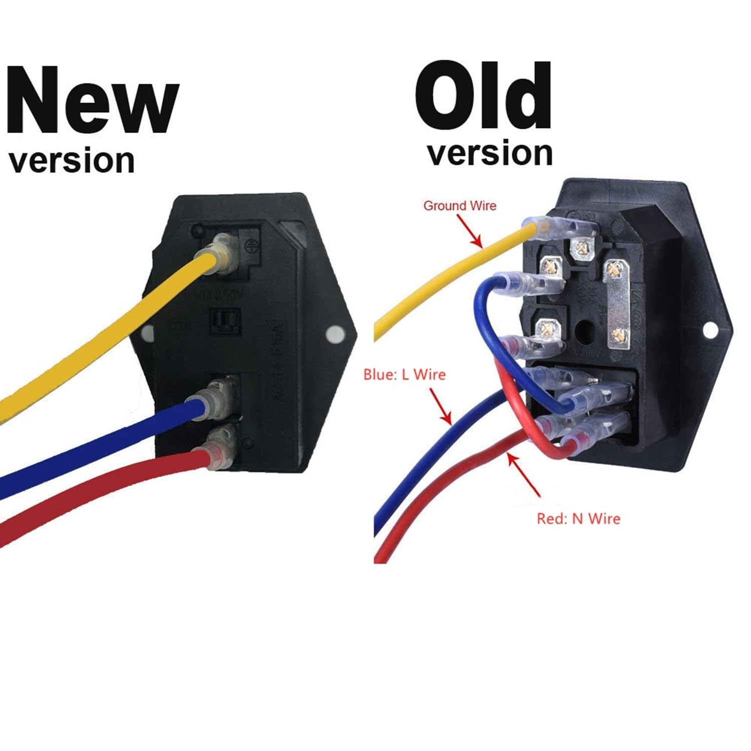 15A 250V Rocker Switch On/Off Power Socket Inlet Module Plug 10A Fuse Switch …
