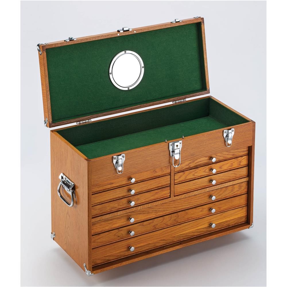T33819 23″ Series 9-Drawer Red Oak Tool Chest
