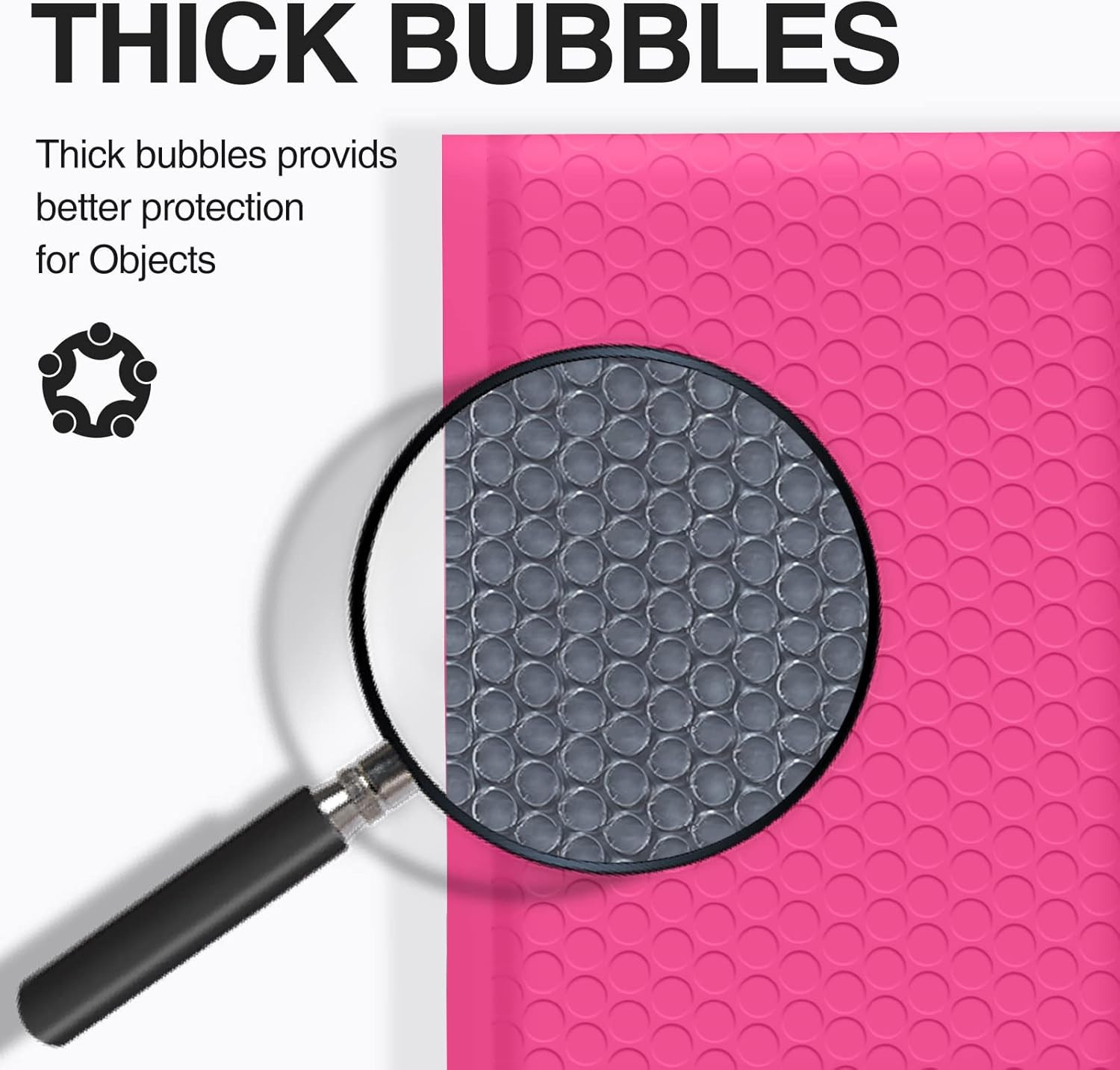 Bubble Mailers 4X8 Inch Hot Pink 50 Pack Usable Size 4X7 Poly Padded Envelopes S